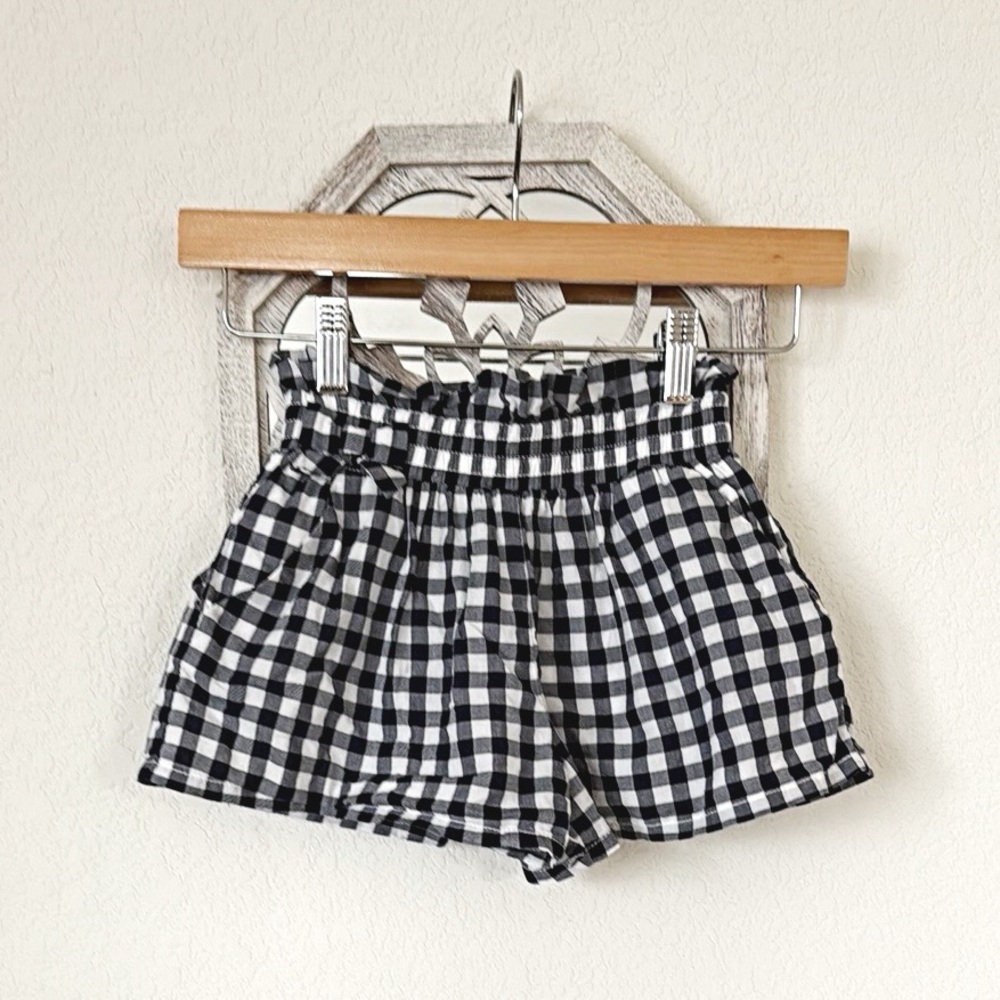 Janie and Jack • Navy + White Plaid Gingham Pocketed Stretch Waist Preppy Short